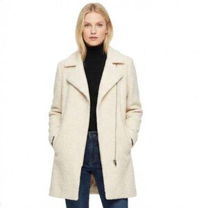 *Club Monaco Women’s Cream Bouclé Coat – XS